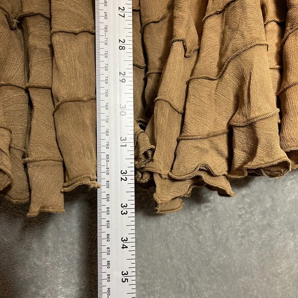 Coldwater Creek Women Ruffle Flounce Goblincore Lagenlook Pull On Maxi Skirt PS - Picture 7 of 8